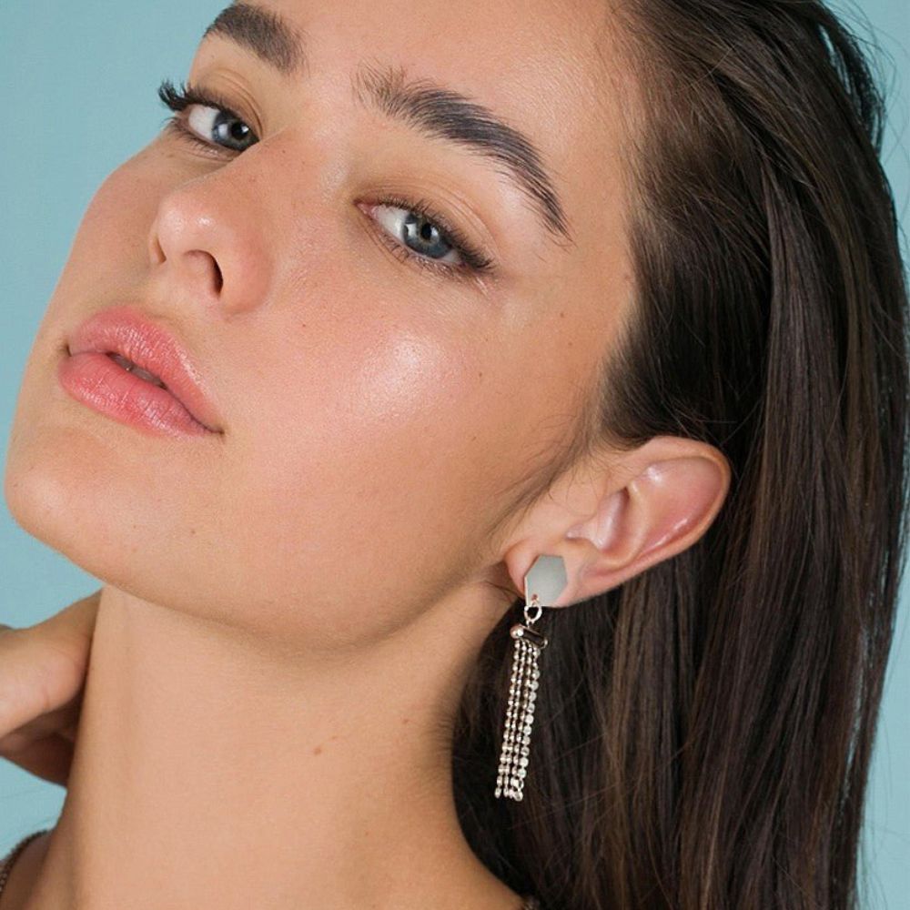 Goldi Silver earring pendant