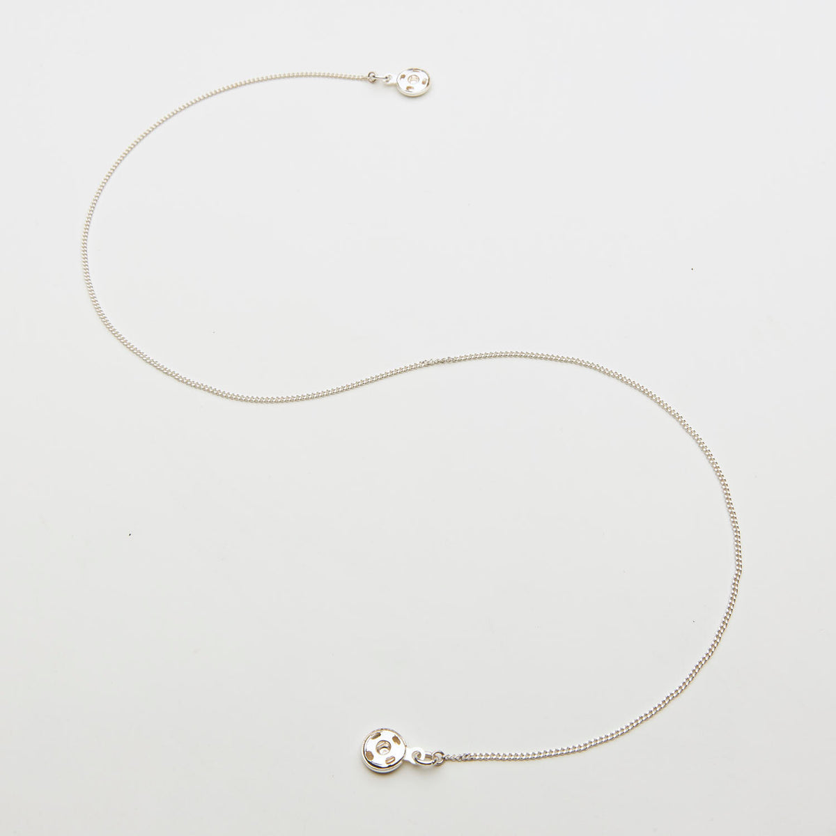 Puncture  necklace  | Silver | Double base