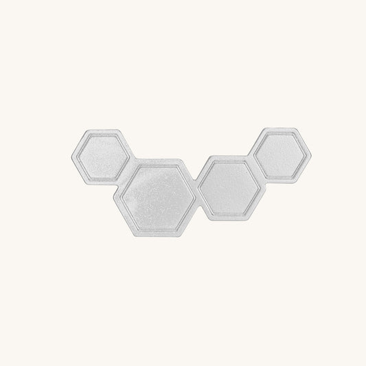 Petite hexagonal | Silver pendant | Double