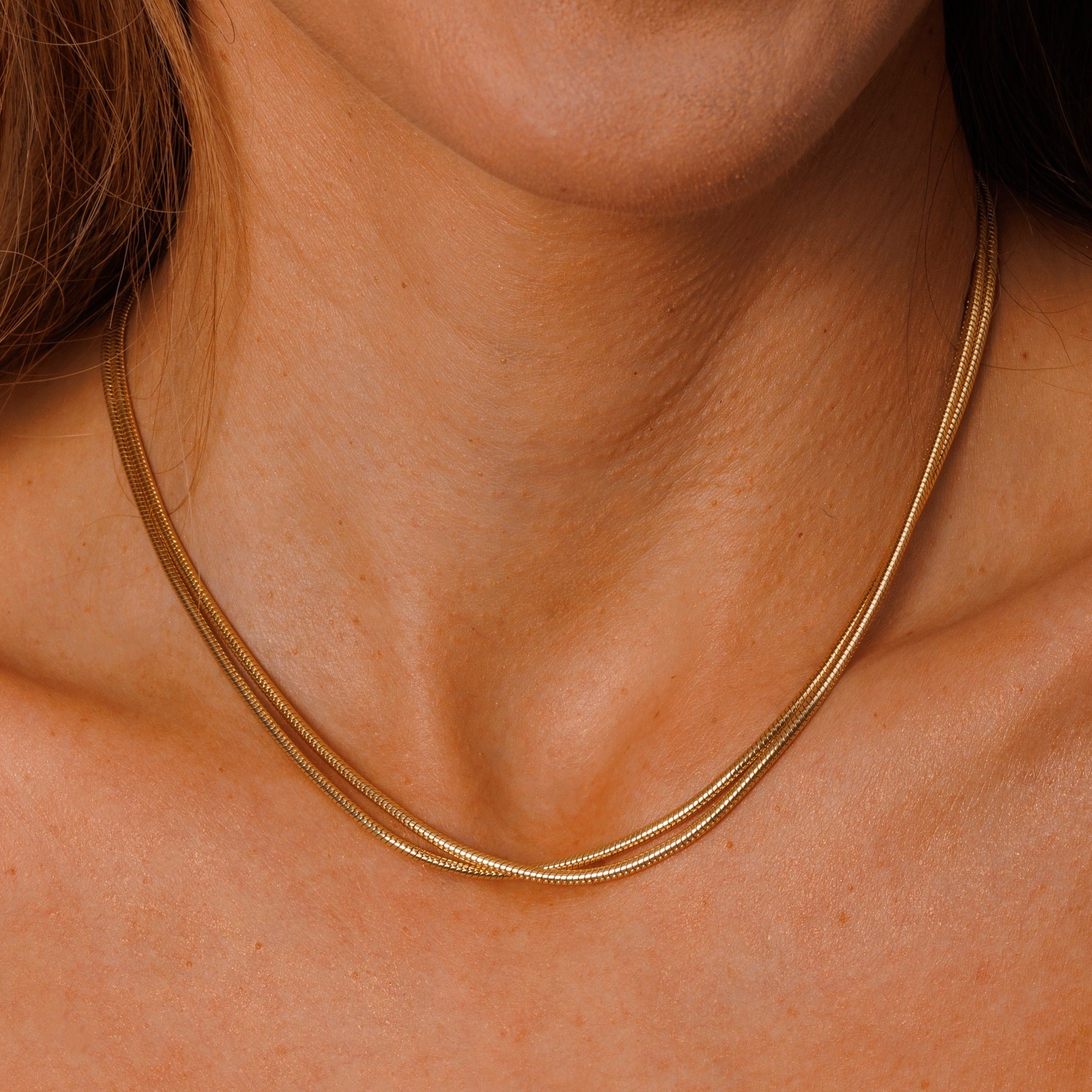 Anna Gold Snake Necklace