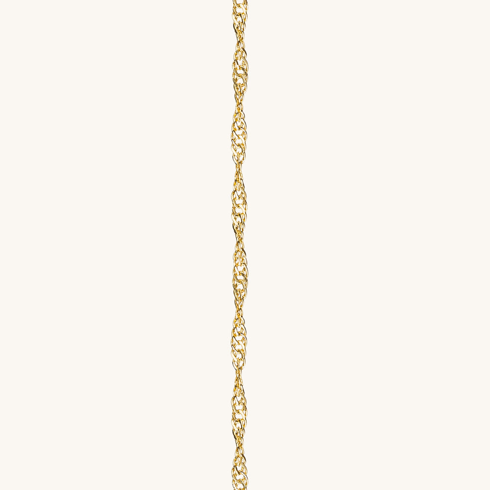 Curled necklace  | Gold | Single base