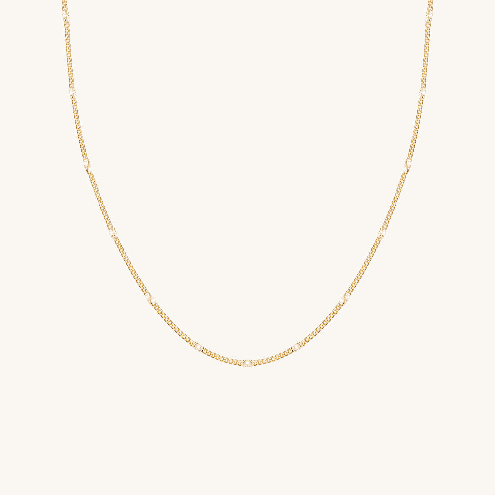 Link necklace "Lucy"  | Gold | Single base