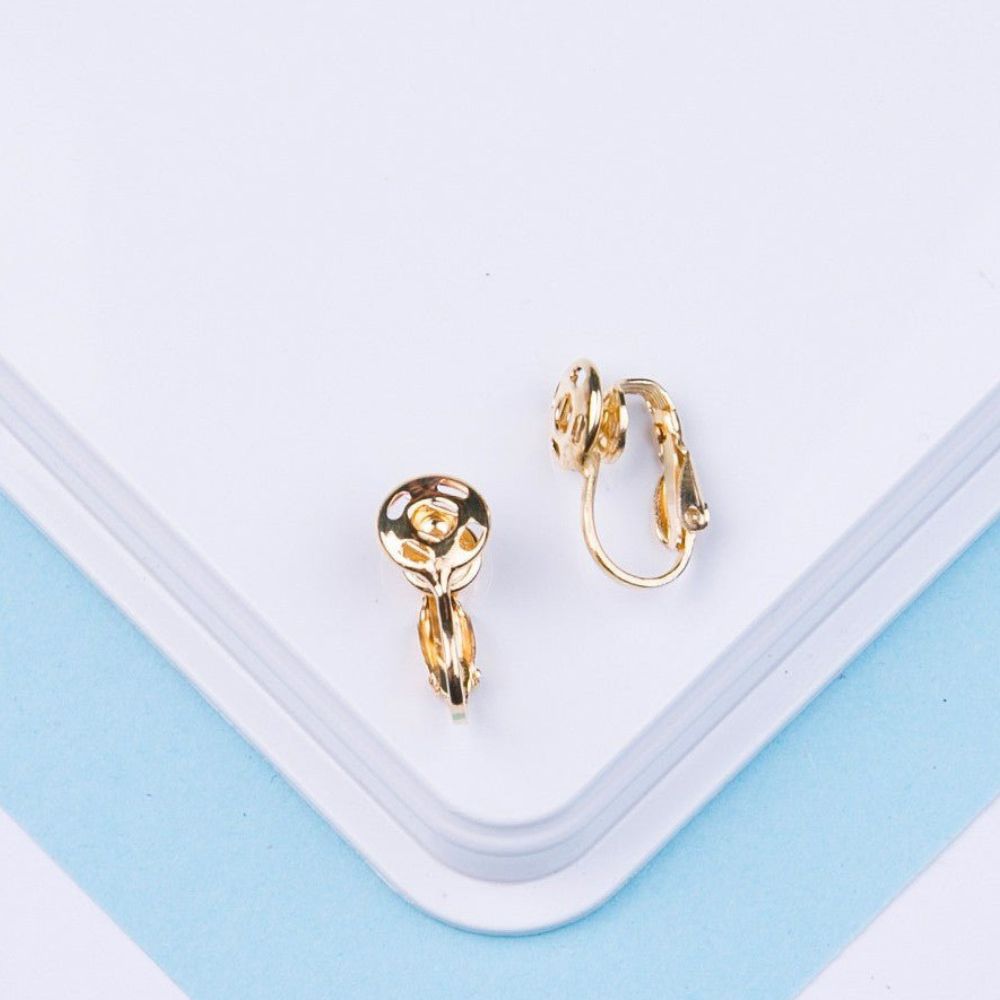 Pair of Gold Clip-on Earring Base