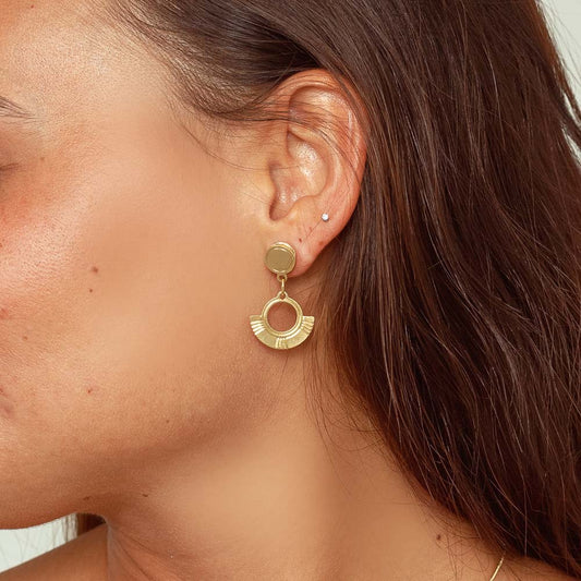 Rhodes Gold earrings pendants