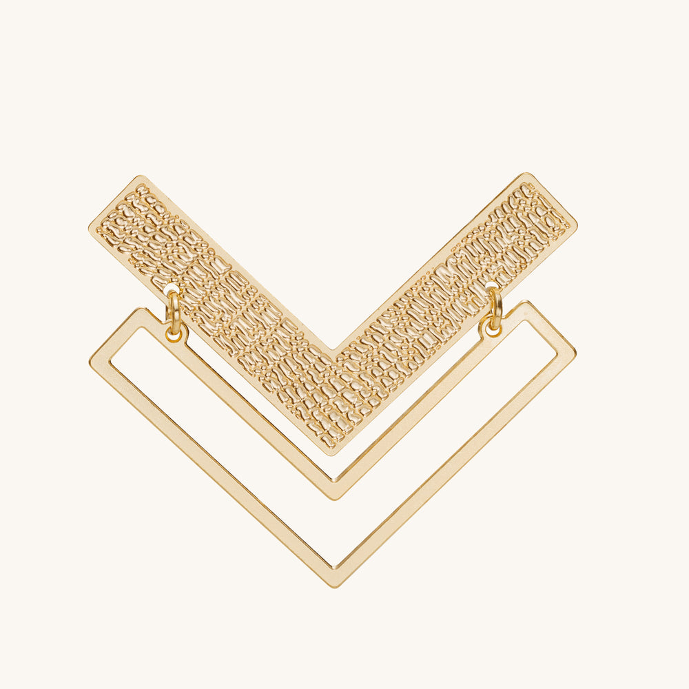 Letisia | Gold pendant | Double