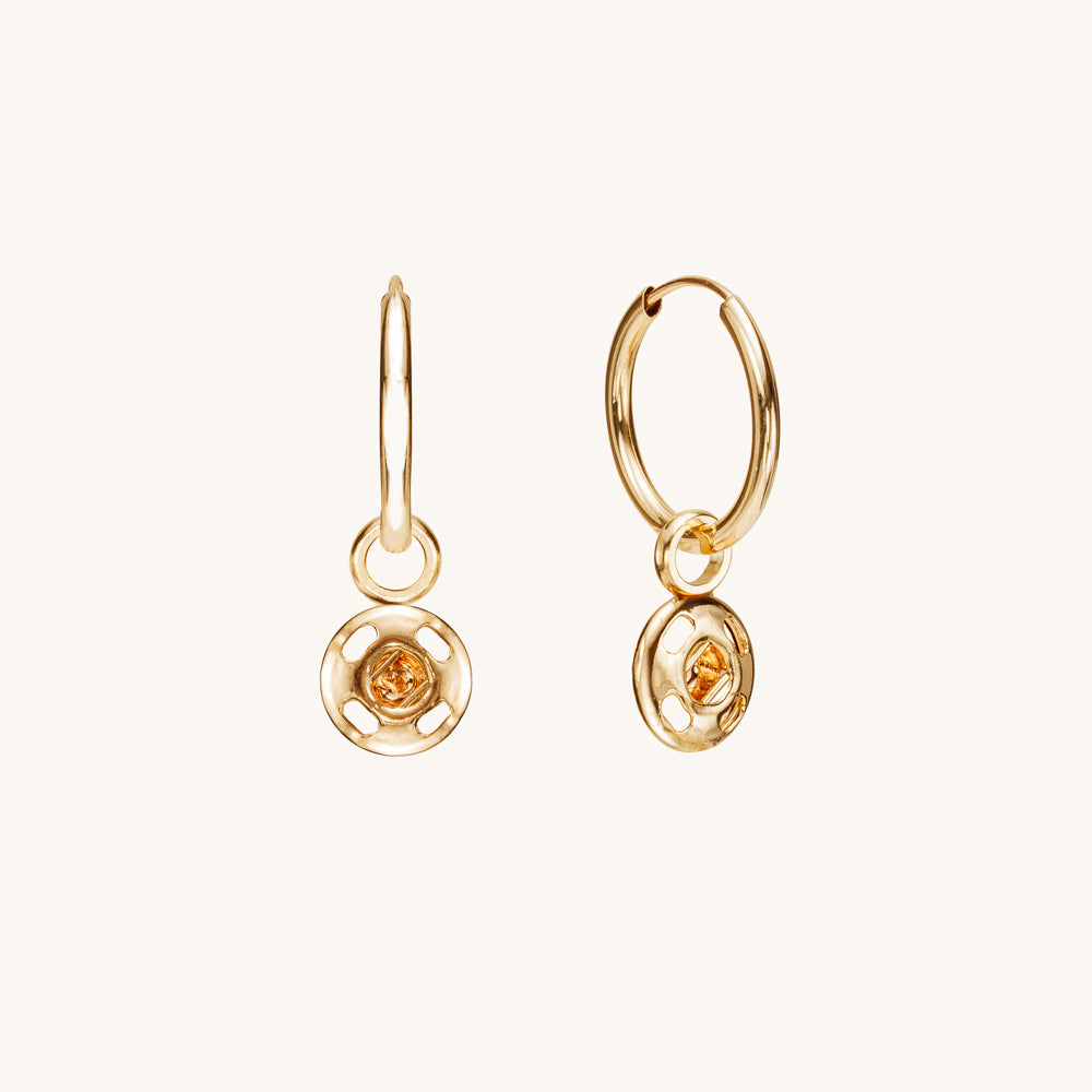 Pair of hanging earring bases | Gold