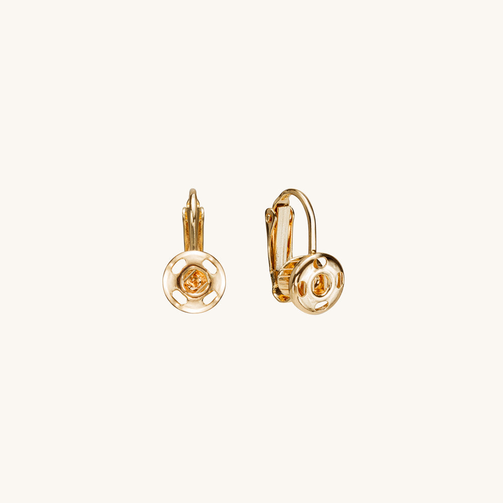 Pair of Gold Clip-on Earring Base