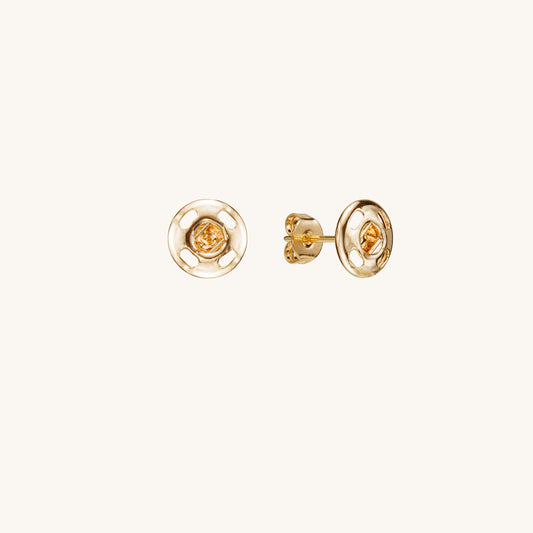 Pair of attached earring bases | Gold
