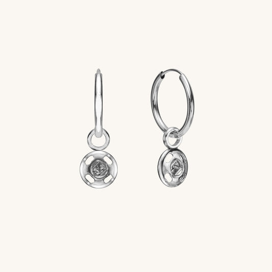 Pair of hanging earring bases | Silver