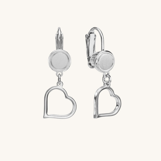 Pair of clip-on earring bases | Silver