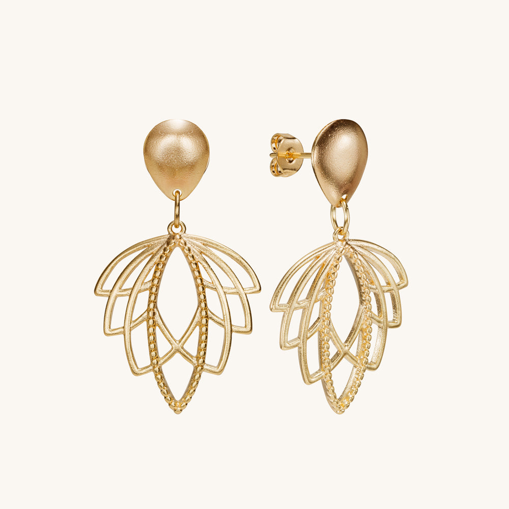 Lotus | Gold earrings