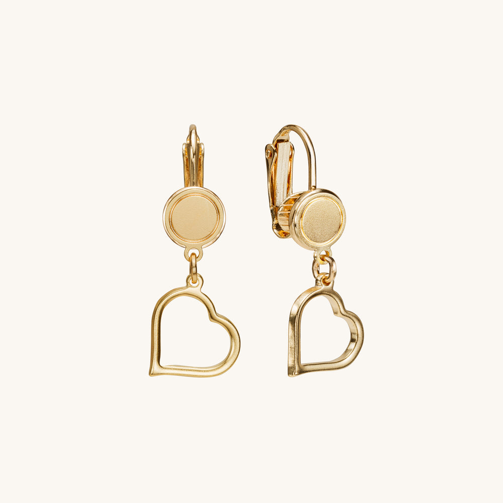 Pair of clip-on earring bases | Gold