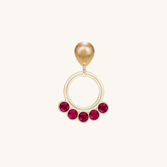 Lindos crystal | Gold earrings