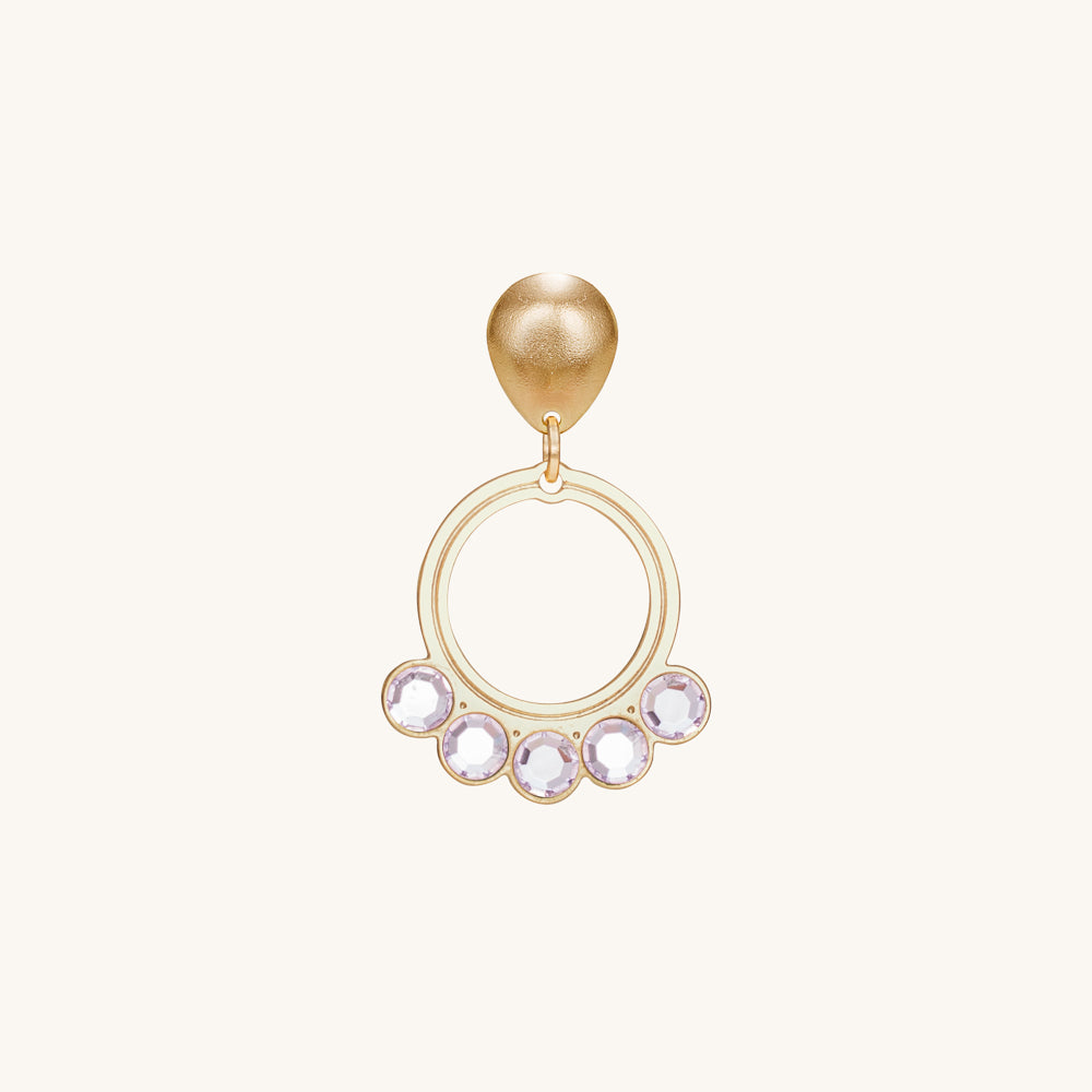 Lindos crystal | Gold earrings