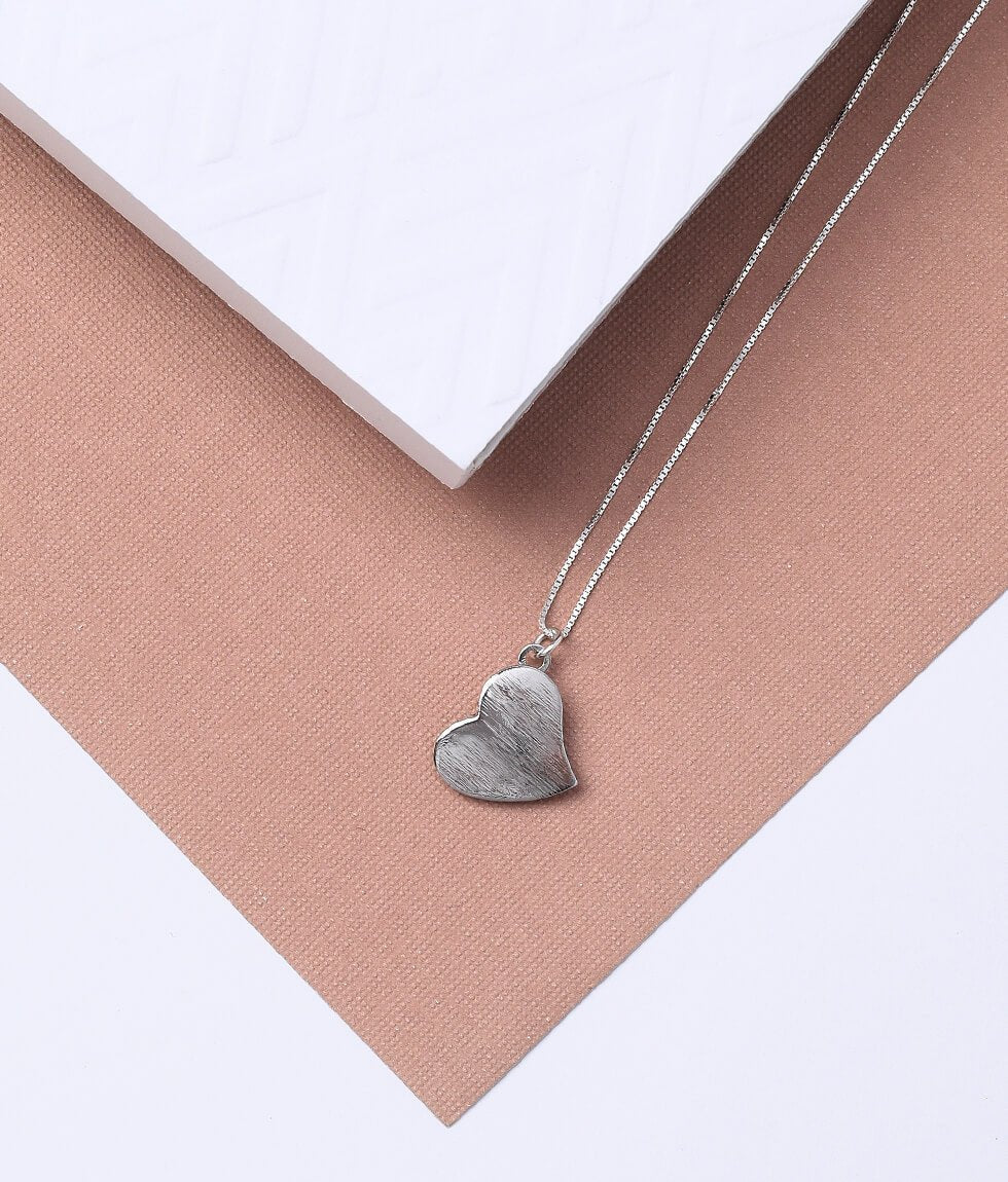 Smooth heart | Silver pendant | Single
